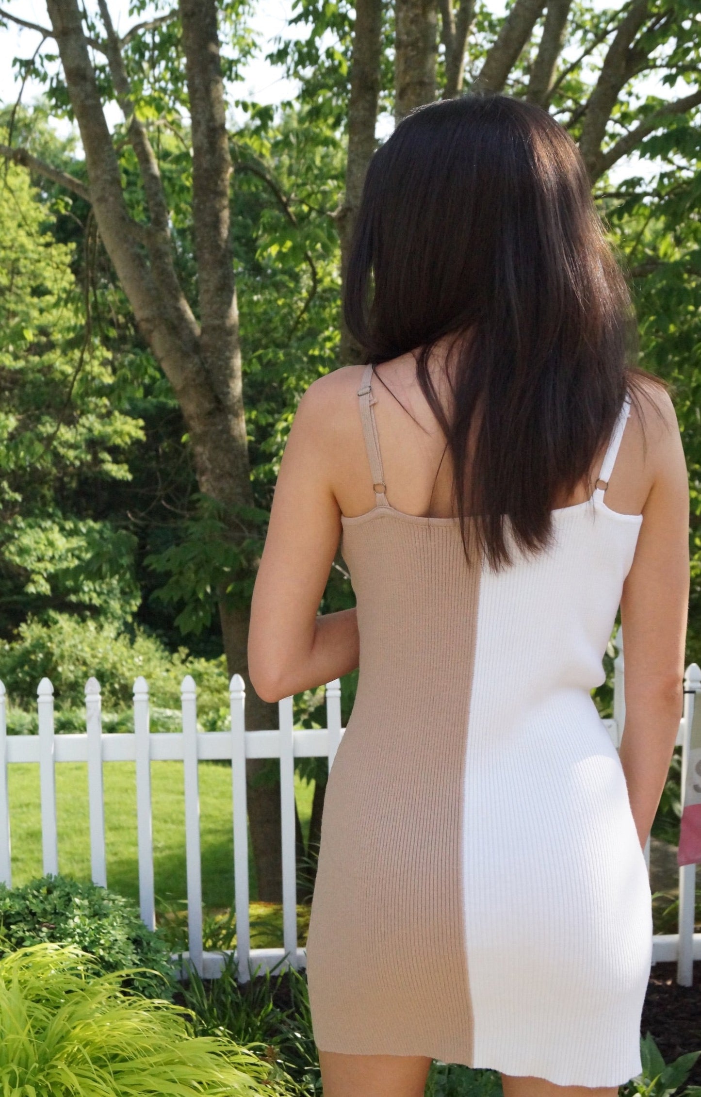 Split Tone Mini Dress