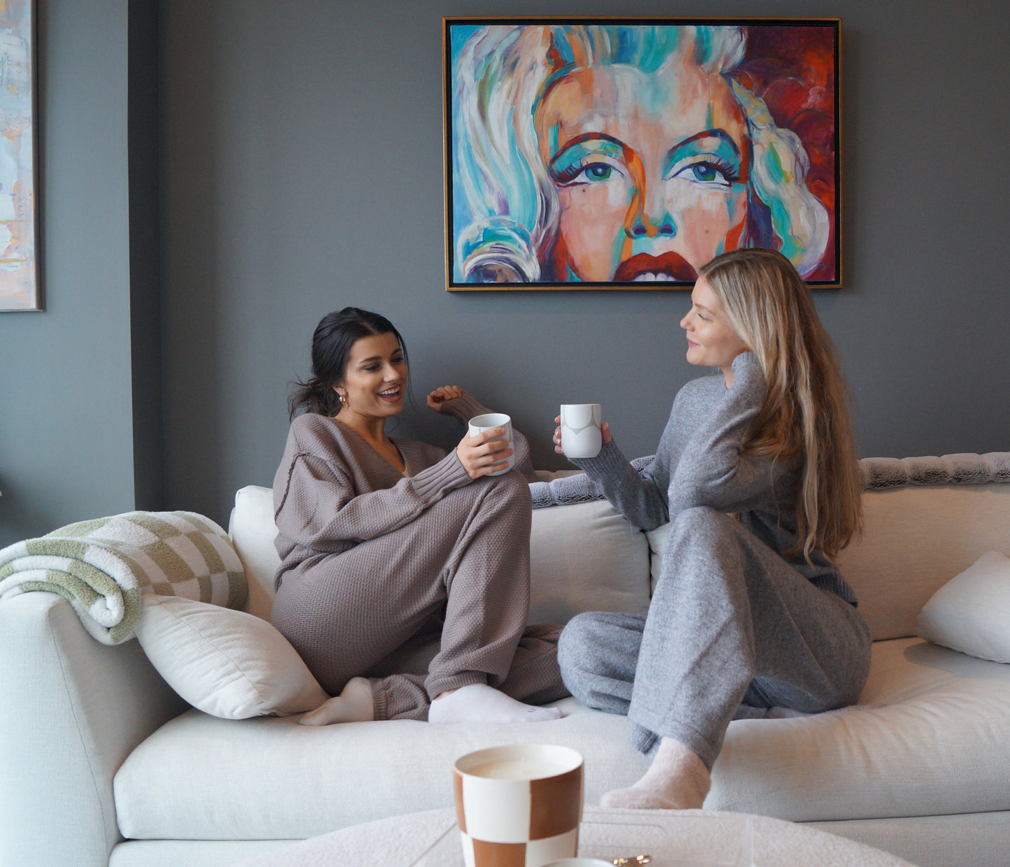 Cozy Knit Lounge Set (heather grey)