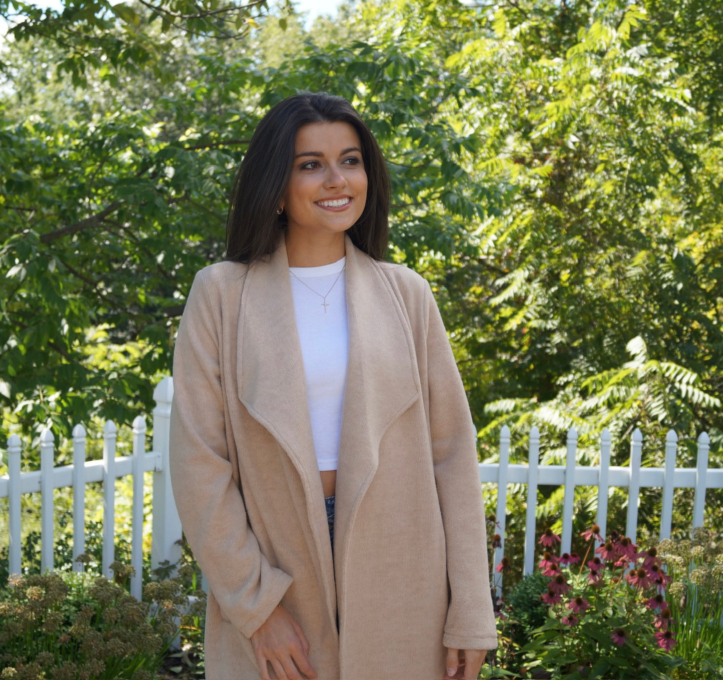 Amber Open Front Knit Coat Jacket