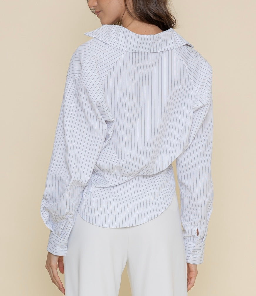 Pinstripe Button-Down Shirt