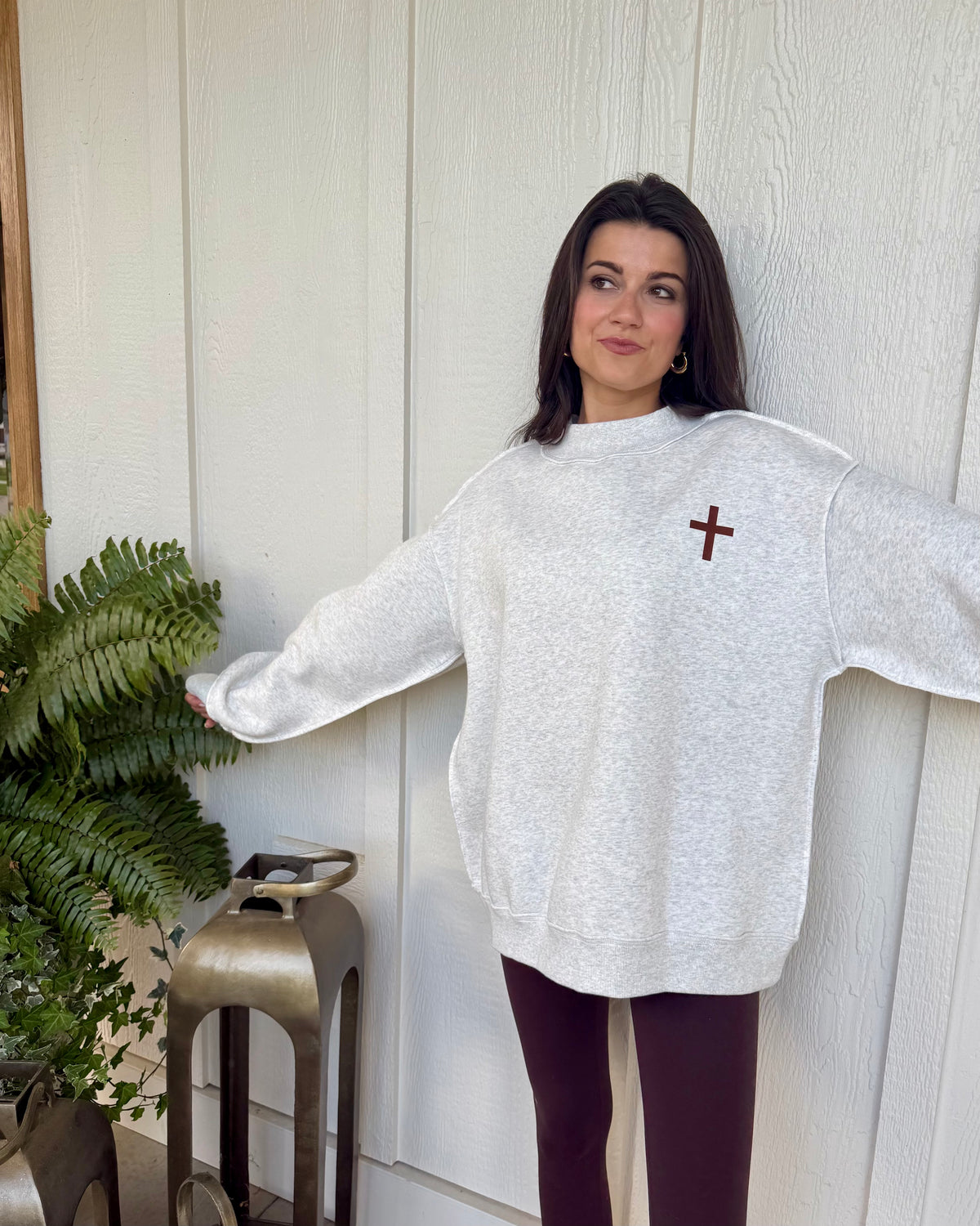 Jesus Saves Reversible Mock Neck Sweatshirt