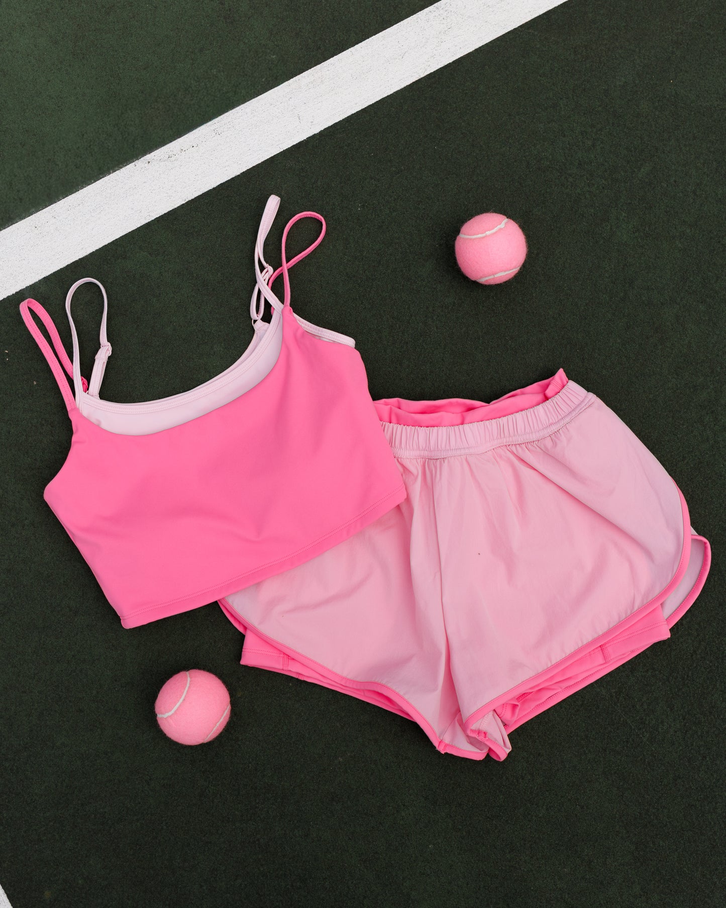 Double Layer Active Tank – Pink Combo