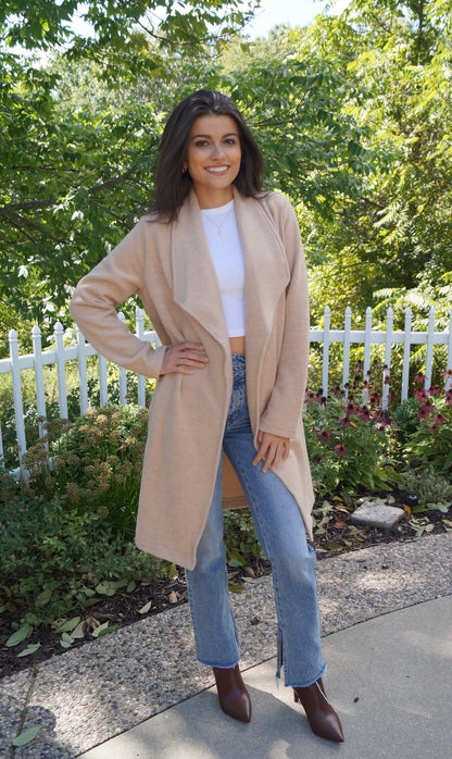 Amber Open Front Knit Coat Jacket