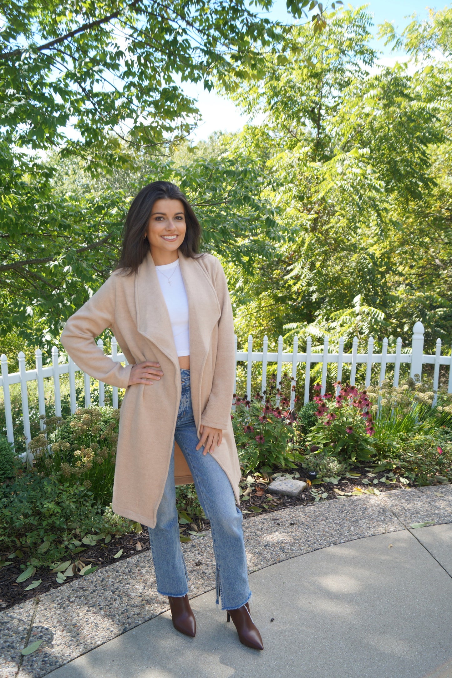 Amber Open Front Knit Coat Jacket