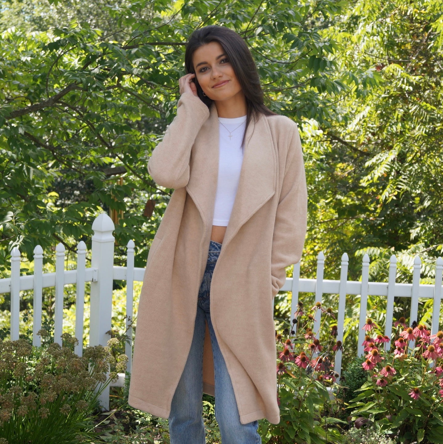 Amber Open Front Knit Coat Jacket