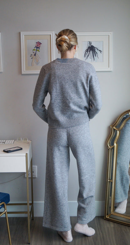 Cozy Knit Lounge Set (heather grey)
