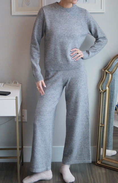 Cozy Knit Lounge Set (heather grey)