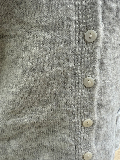 Classic Grey Button-Down Cardigan