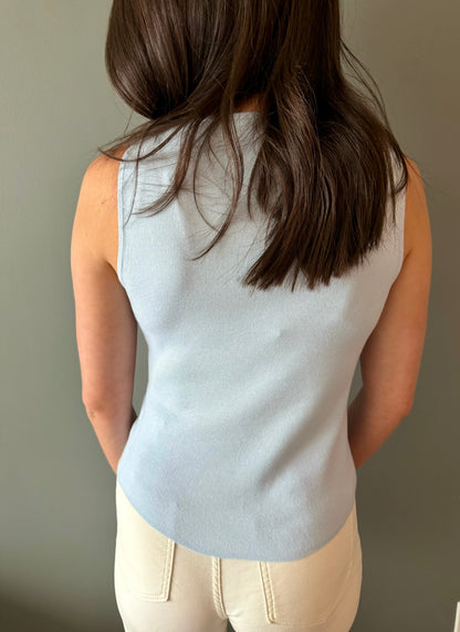 Breezy Pleated Split Knit Top