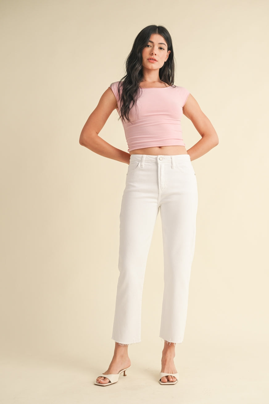 High Rise Straight Leg Jean