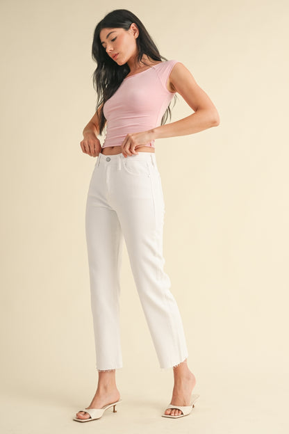 High Rise Straight Leg Jean