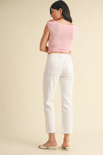 High Rise Straight Leg Jean