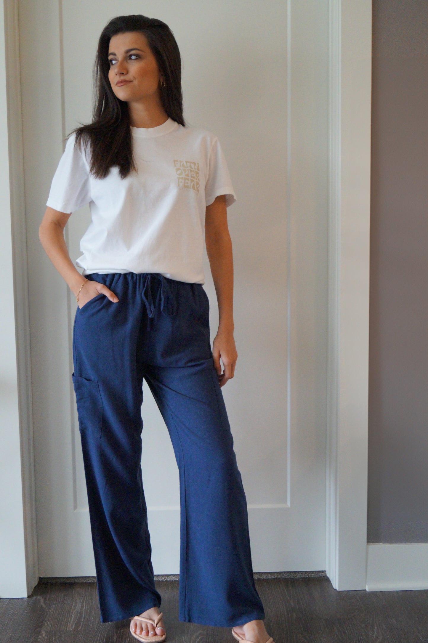 Seaside Linen Pants (blue)