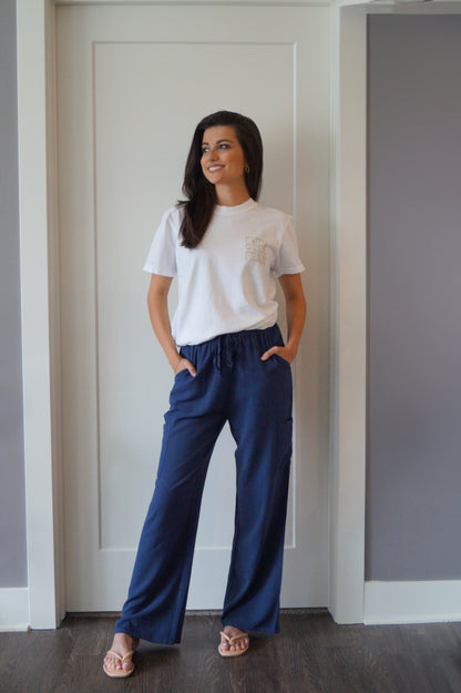 Seaside Linen Pants (blue)