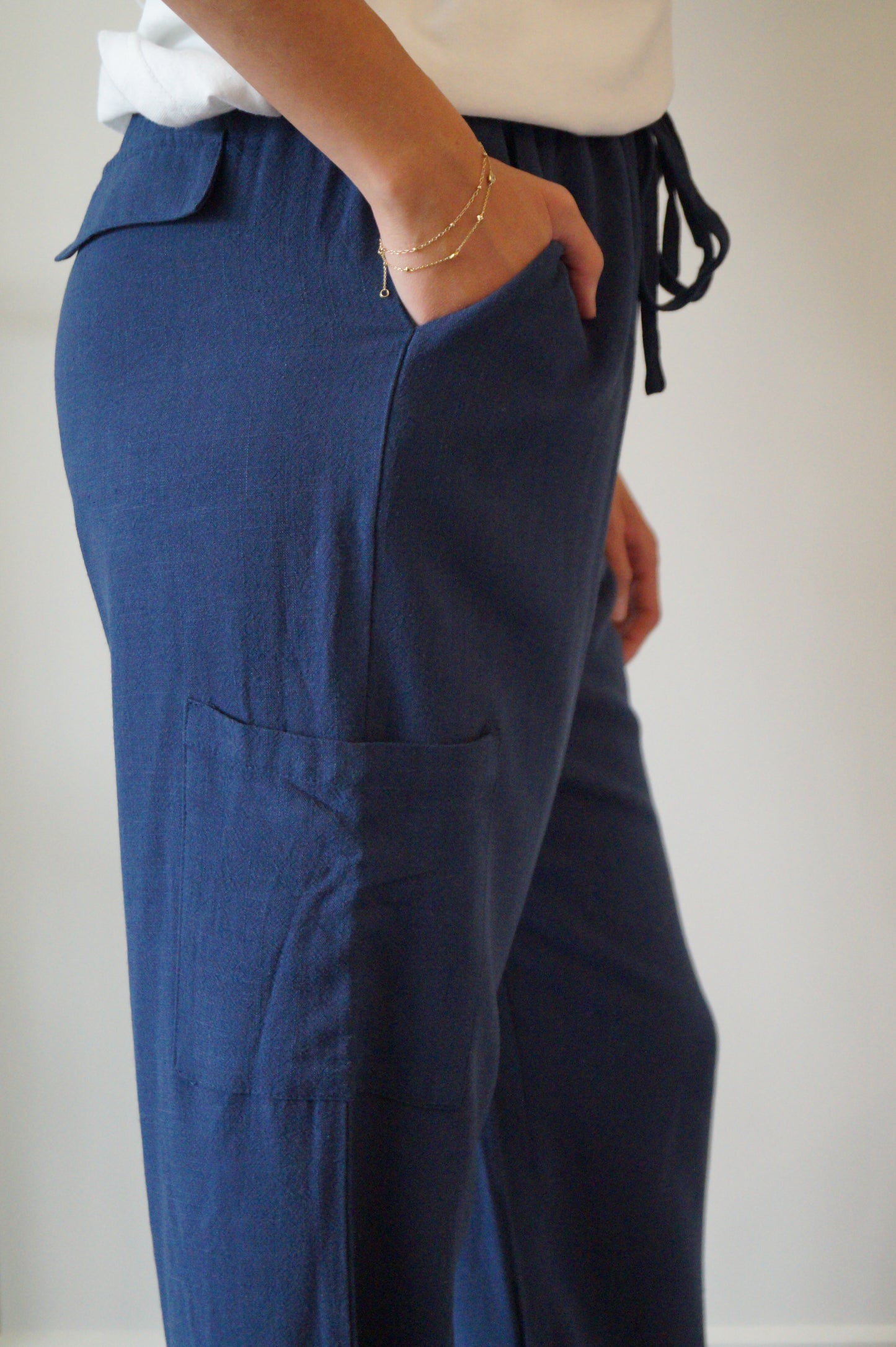 Seaside Linen Pants (blue)