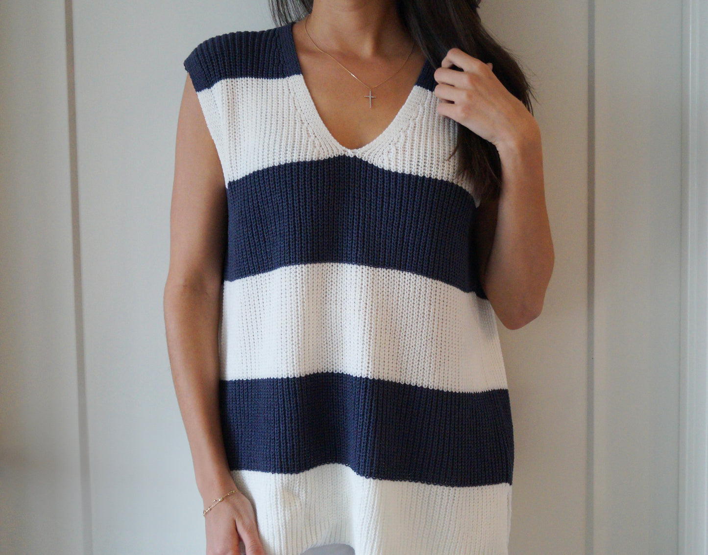 Color Block Sweater Vest