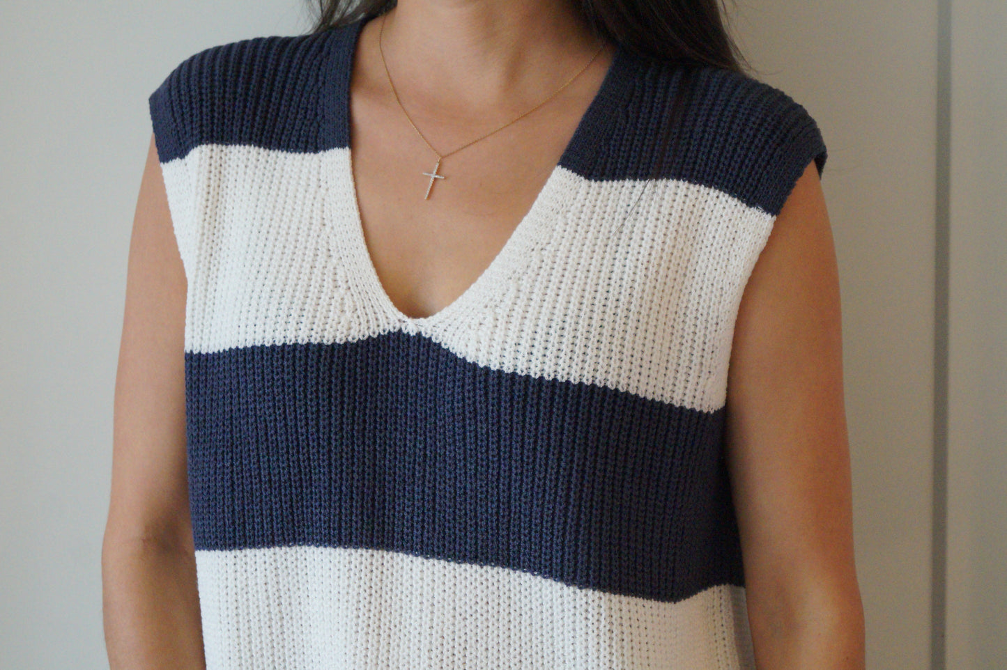 Color Block Sweater Vest