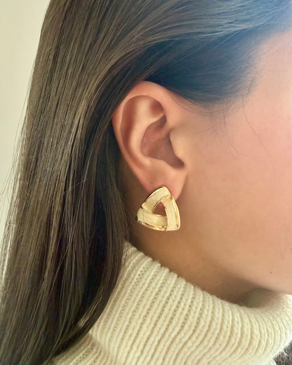 Vintage Enamel Statement Earrings