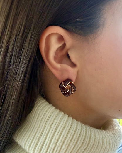 Geometric Knot Stud Earrings