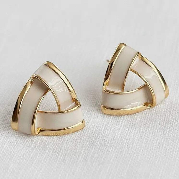 Vintage Enamel Statement Earrings