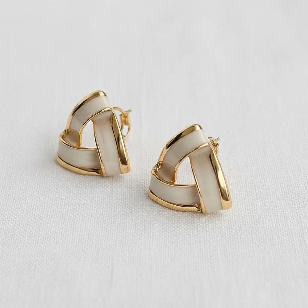 Vintage Enamel Statement Earrings