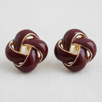 Geometric Knot Stud Earrings