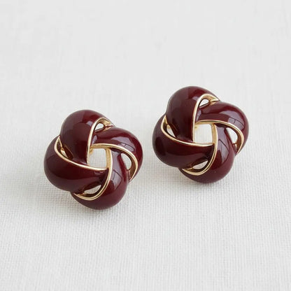 Geometric Knot Stud Earrings