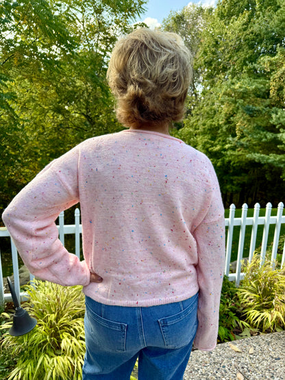 Funfetti Pink Button-Down Cardigan