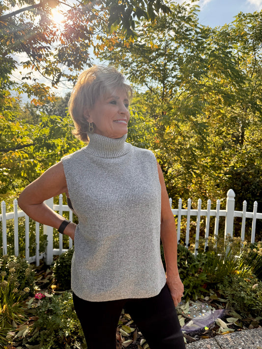 Cozy Sleeveless Turtleneck Vest