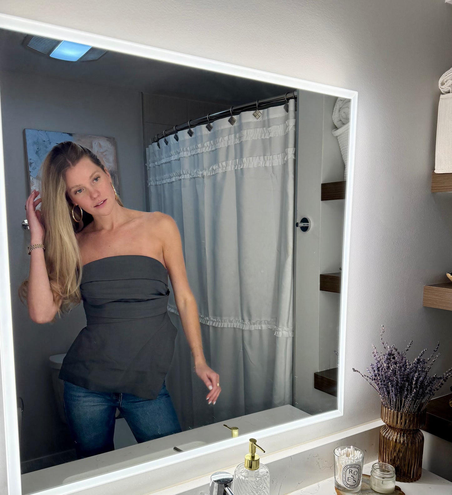 Strapless Asymmetrical Top